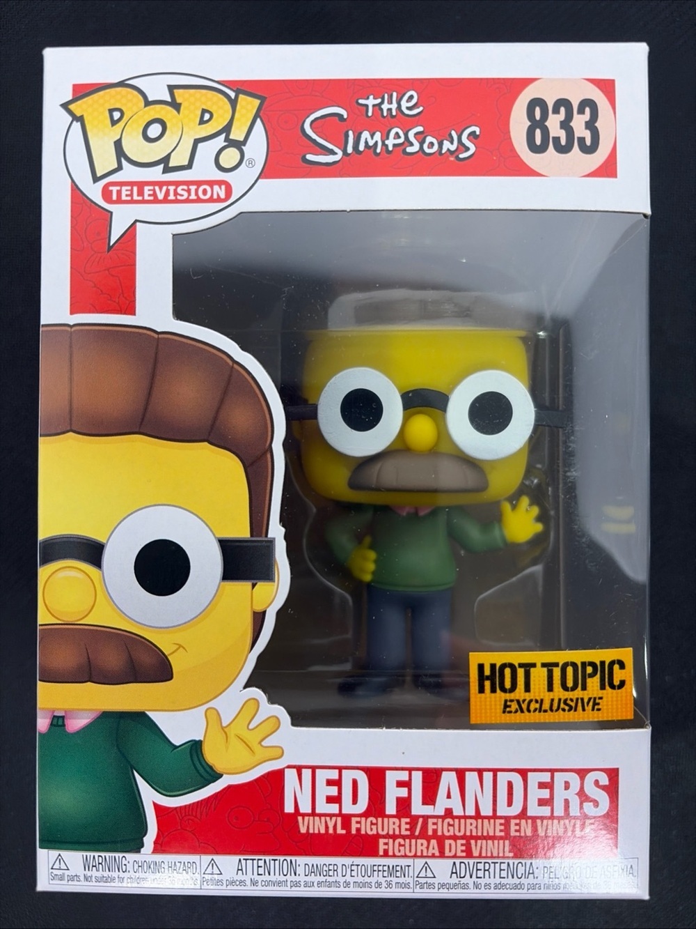 Funko Pop! The Simpsons Ned Flanders #833 Hot Topic Exclusive Figure
